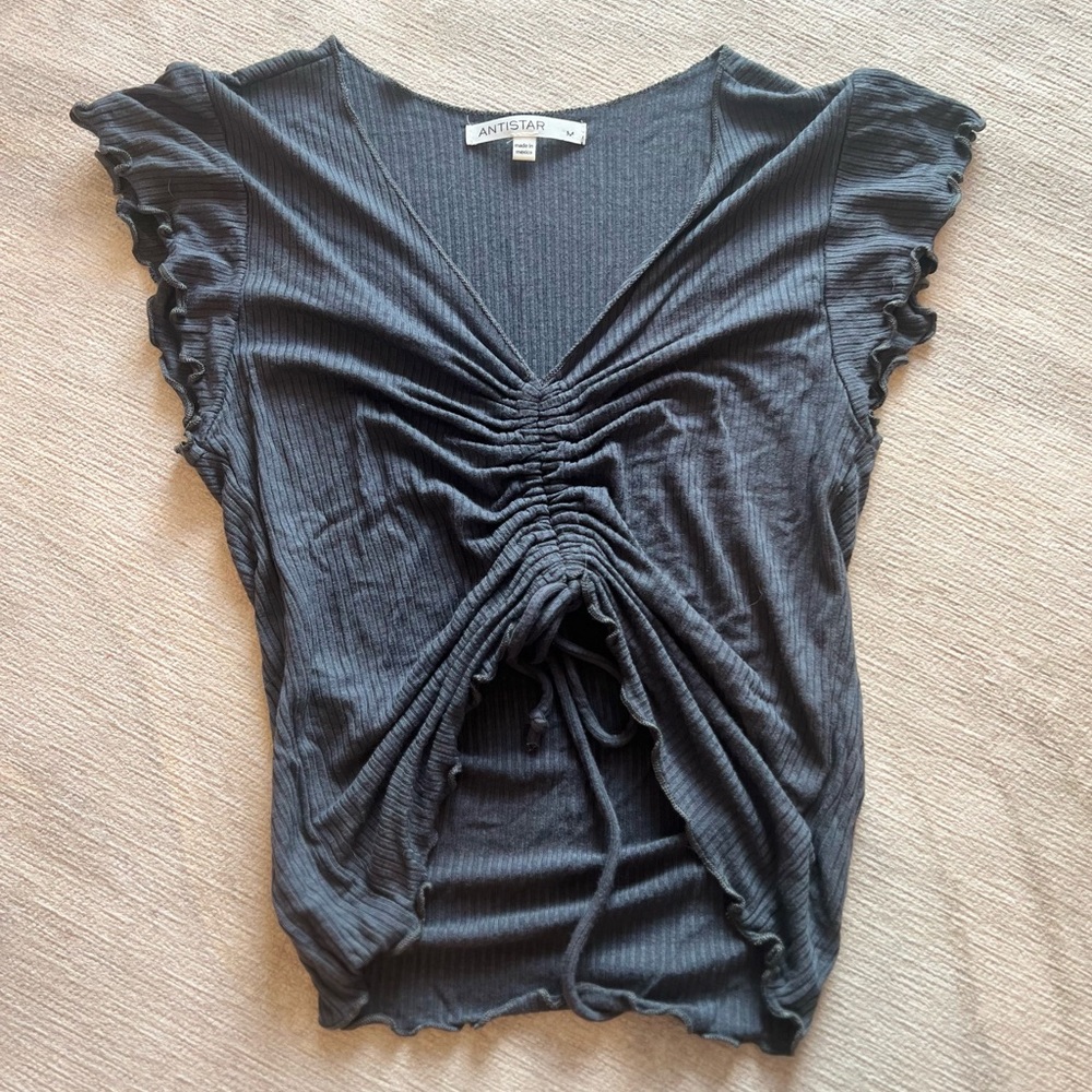 Grey Crop Top